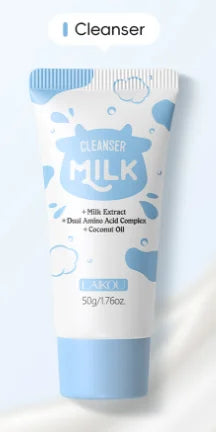 Milk Brightening 5-Piece Skincare Set - Hydrating & Brightening Includes Cleanser Toner Serum Eye Cream Moisturizer