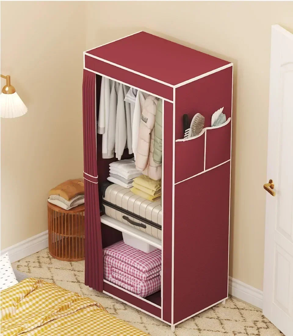 Dustproof Wardrobe Simple Storage Cabinet Multi Layer Storage Bedroom Save Space Armoire Large Capacity Dampproof Cloth Wardrobe