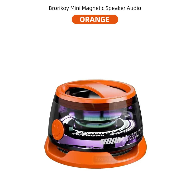 مكبر صوت صغير محمول بتقنية البلوتوث 5.3، مكبر صوت مغناطيسي صغير، صندوق صوت، تشغيل لمدة 7 ساعات، حامل هاتف للكمبيوتر الشخصي، شاومي، هواوي