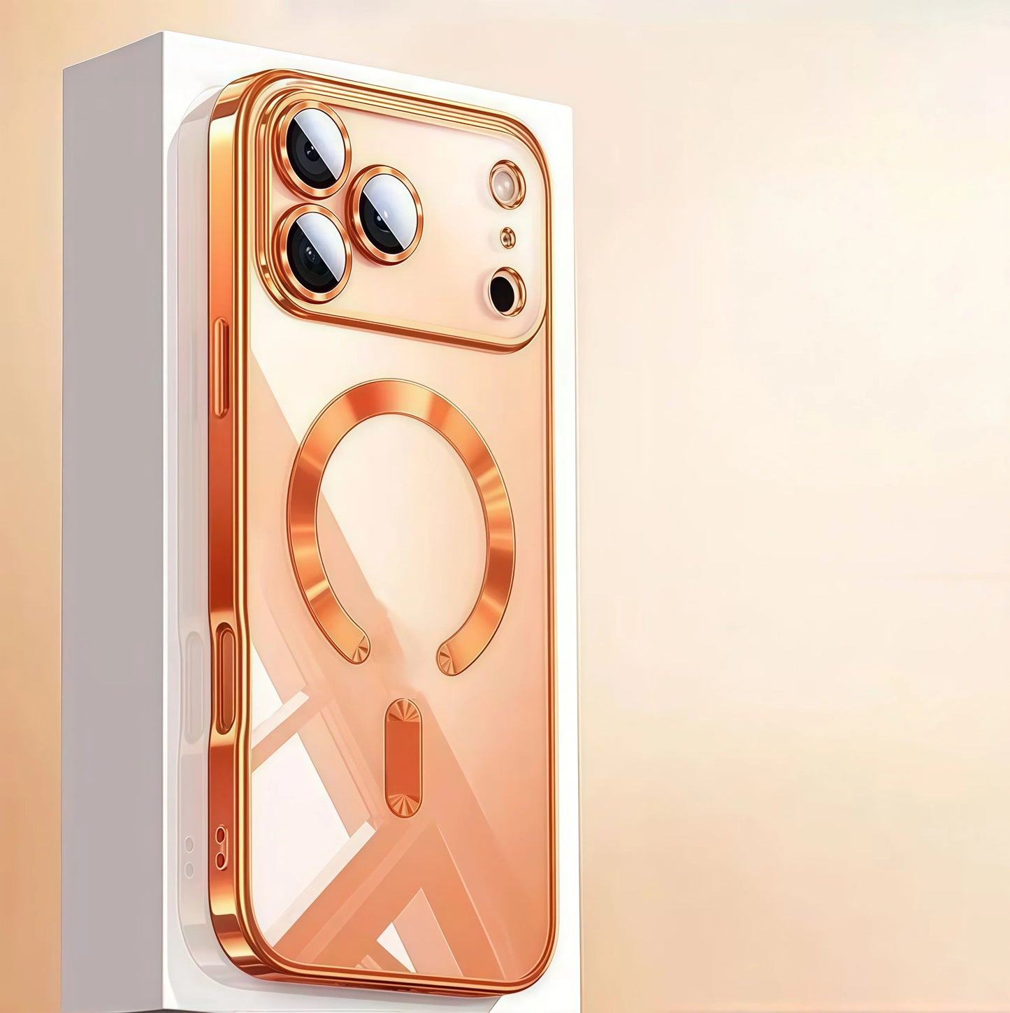 غطاء حماية للكاميرا شفاف فاخر من مادة TPU الناعمة مع جراب مغناطيسي لهاتف iPhone 17Pro Max/17Pro/Air/17