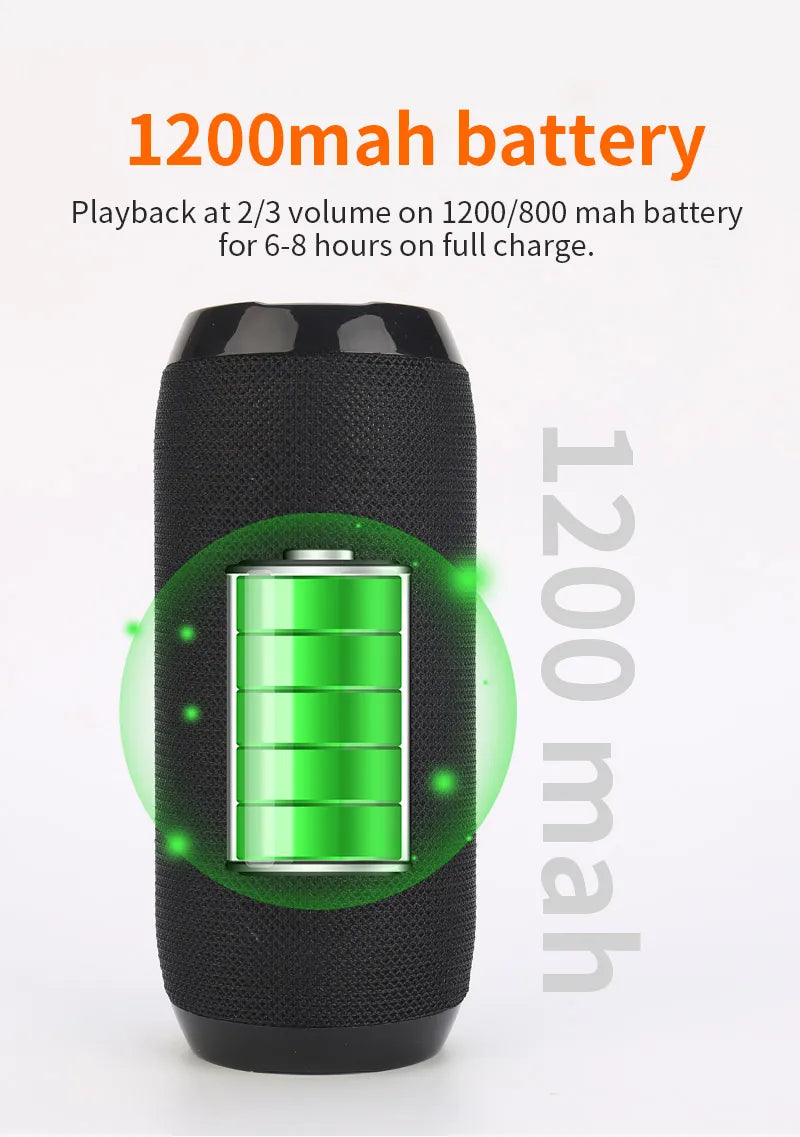 مكبر صوت لاسلكي محمول مزود بتقنية البلوتوث وصندوق صوت موسيقى بلوتوث لجهاز Caixa De Som مزود بمضخم صوت لاسلكي وراديو FM ونظام باس حر اليدين