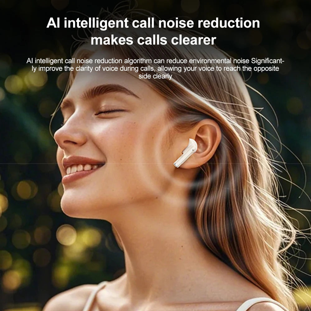 Bluetooth 5.4 Earphones TWS Wireless Headphones Mini Earbuds LED Display Gaming Headsets HiFi Stereo Noise Reduction Earphone