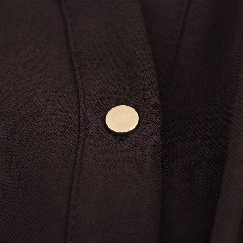 فستان نسائي 2025 تصميم جديد على شكل قميص مع حزام وتنورة متوسطة الطول فستان طويل كاجوال عصري للنساء