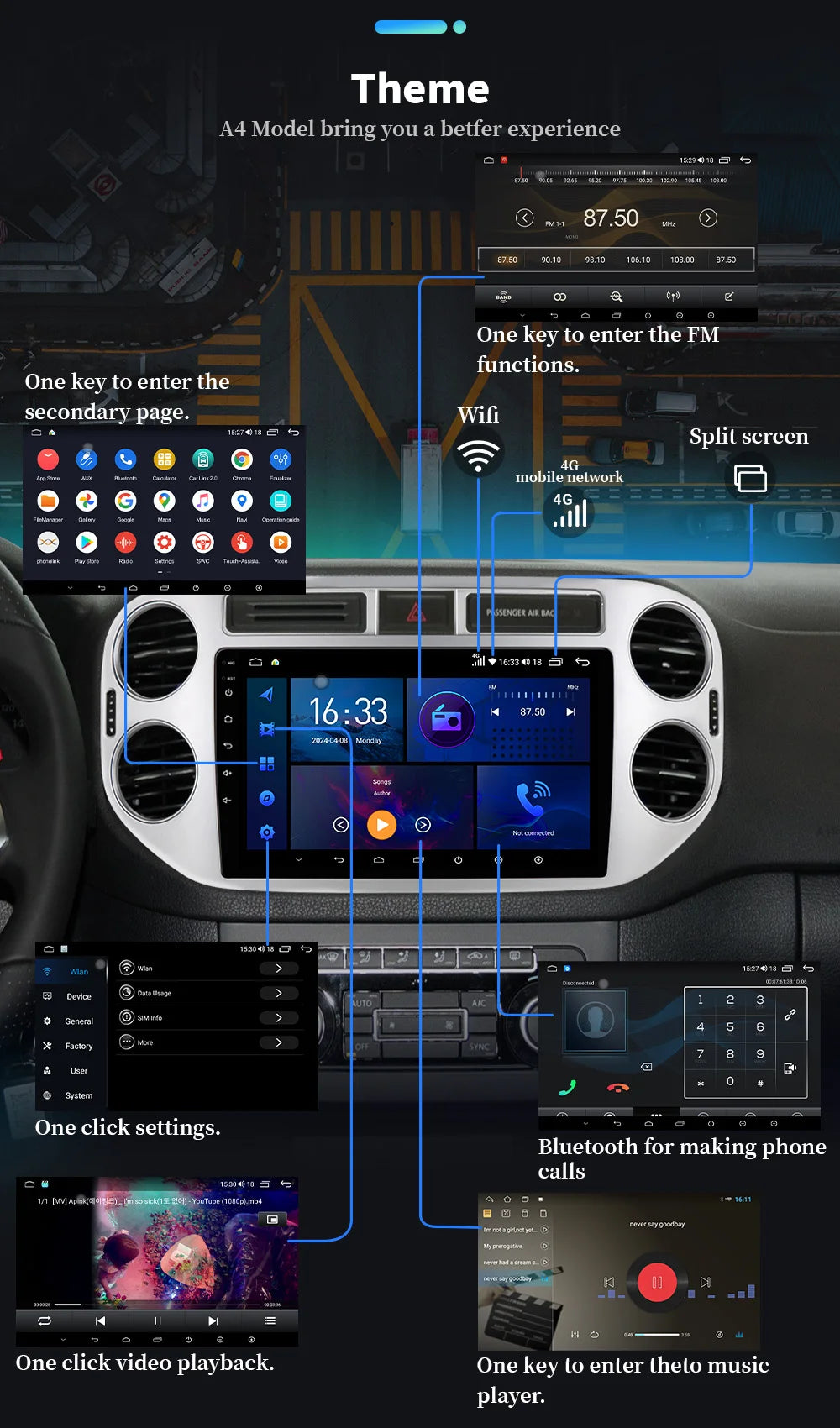 Android 14  For Hyundai Rohens Genesis Coupe 2012  Multimedia Navigation Wireless Carplay Stereo Screen Car Radio