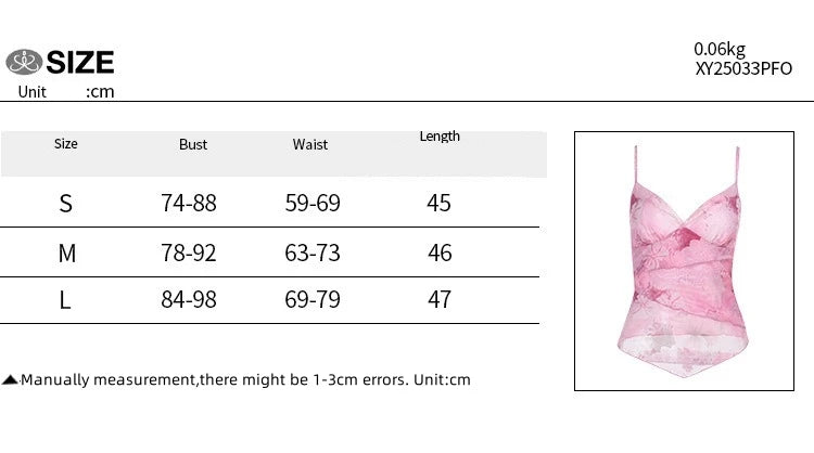 Floral Print Sexy Tops For Women Fashion Edgy Clothes Y2k Accessories Spaghetti Strap Crop Top Chiffon Camison Verano Ropa Mujer SwiftNest