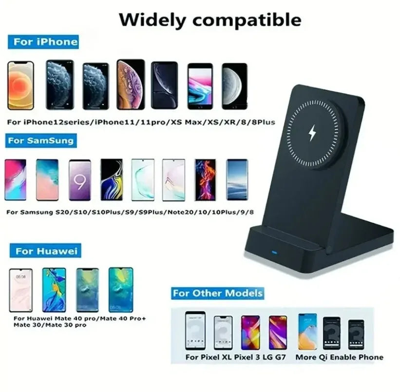 Magnetic 30W Wireless Charger Desktop Fast Charging Station Fold Smart Phone Holder Charge For Magsafe iPhone 16 15 14 13 12 Pro