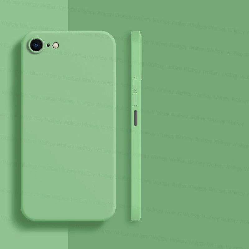 جراب لهاتف iPhone 8 لهاتف iPhone SE 2022 2020 7 8 جراب فاخر مقاوم للصدمات مصنوع من مادة TPU الناعمة والسيليكون السائل جراب خلفي لهاتف iPhone 8