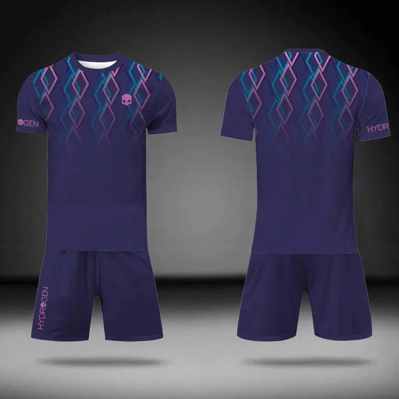 Summer Breathable Sports Two-Piece Outfits: T-Shirt and Shorts Set Suitable for Outdoor Tennis, Badminton, and Basketball
