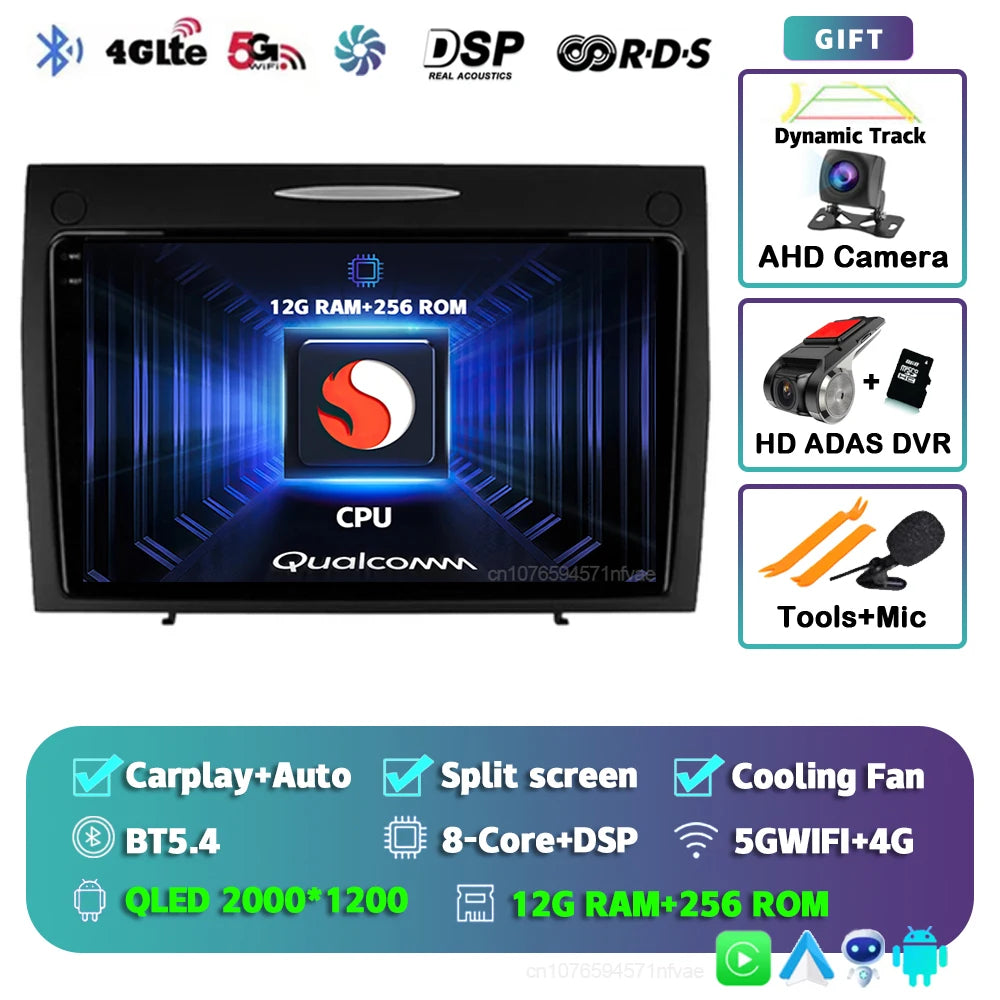 Android 15 For Benz SLK-Class R171 2004 - 2011 2K QLED Android Car Radio Multimedia Video Player GPS stereo CarPlay Head Unit 4G