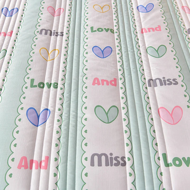 لحاف صيفي من القطن المغسول، لحاف مكيف للهواء، بطانية ناعمة وجيدة التهوية، مفرش سرير مطبوع عليه أوراق رقيقة، غطاء سرير، منسوجات منزلية