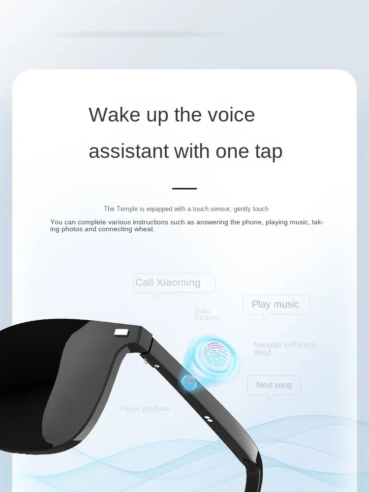 3-in-1 Smart Glasses Open Ear Music Hands-Free Calling Stereo Sound Wearable Headsets Smart Sports Anti-Blue Light Sunglasses