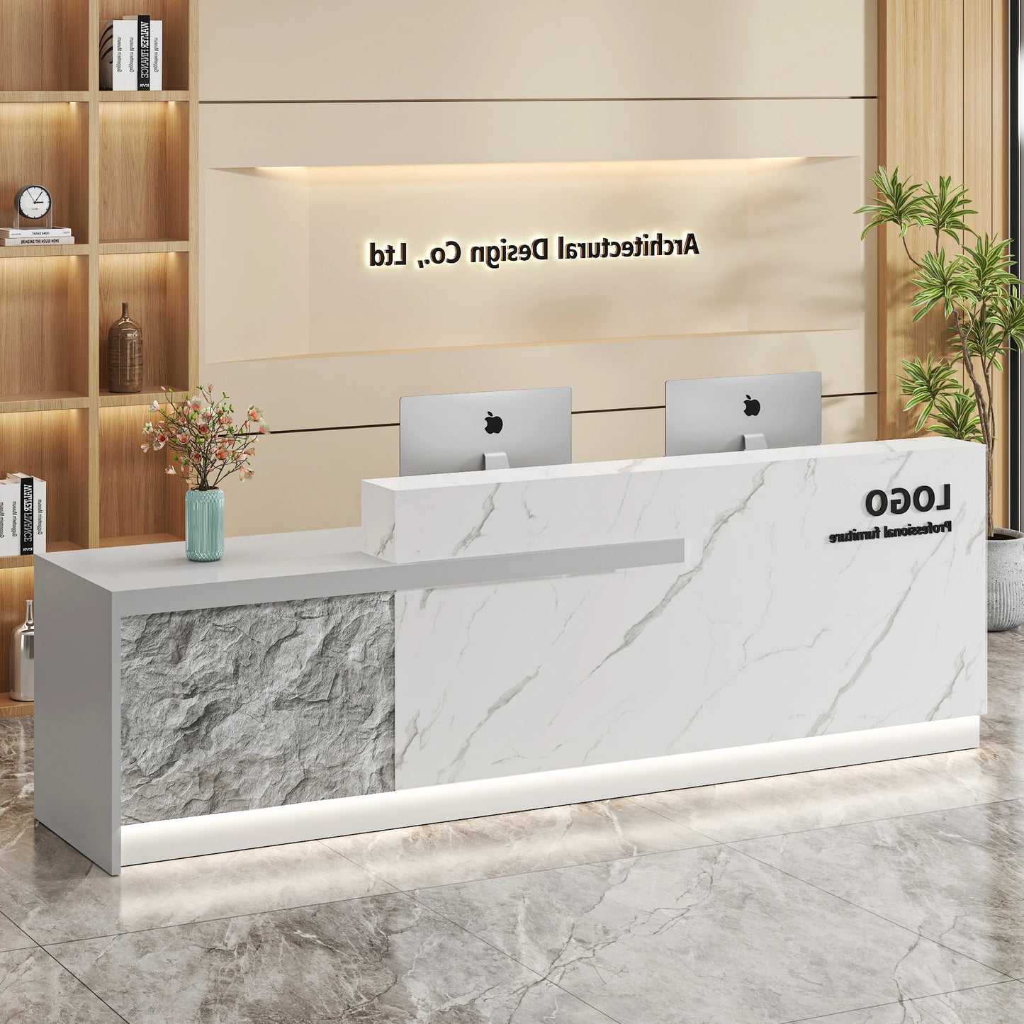 Kitchen Counter Reception Desks Decorations Display Beauty Salon Reception Desks Small Mostrador Negocio Commercial Furniture