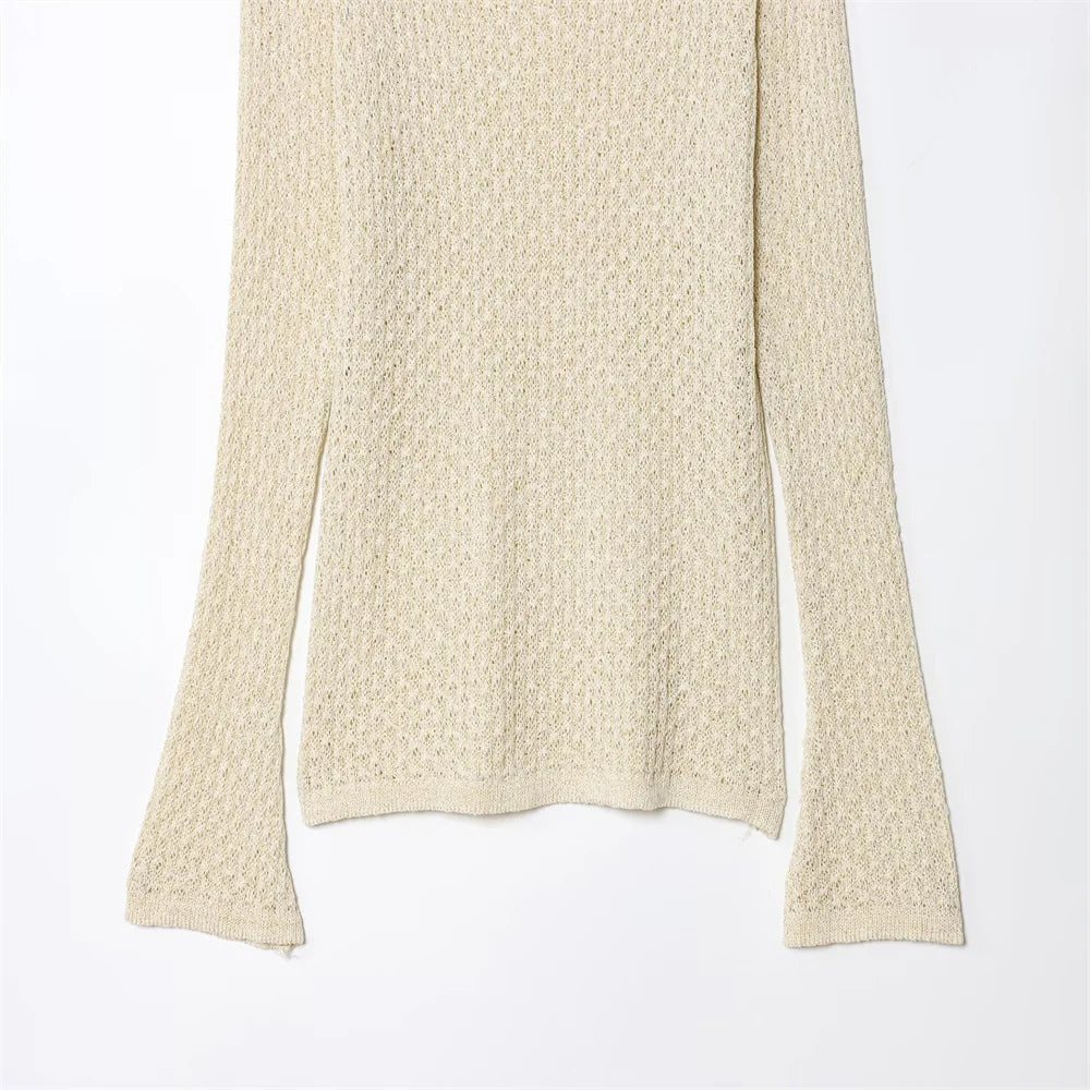 New European and American style women's clothing, lazy and fashionable, with metallic lines and waist cinched tops and pants SwiftNest