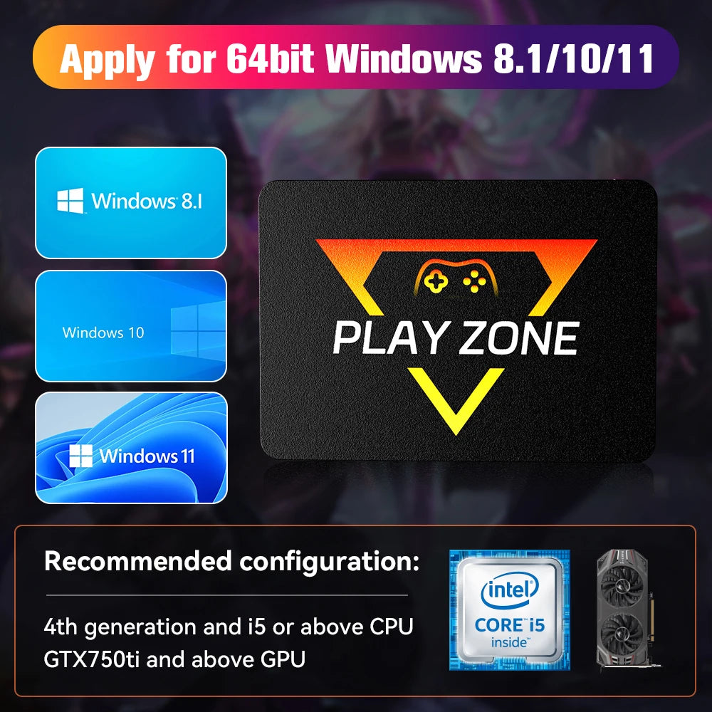 Retro Gaming SSD for Switch/PS5/Xbox/PS4/PS3/PS2/WIIU 80+Emulators Launchbox＆Retrobat＆Playnite 16191 Games Console for PC/Laptop