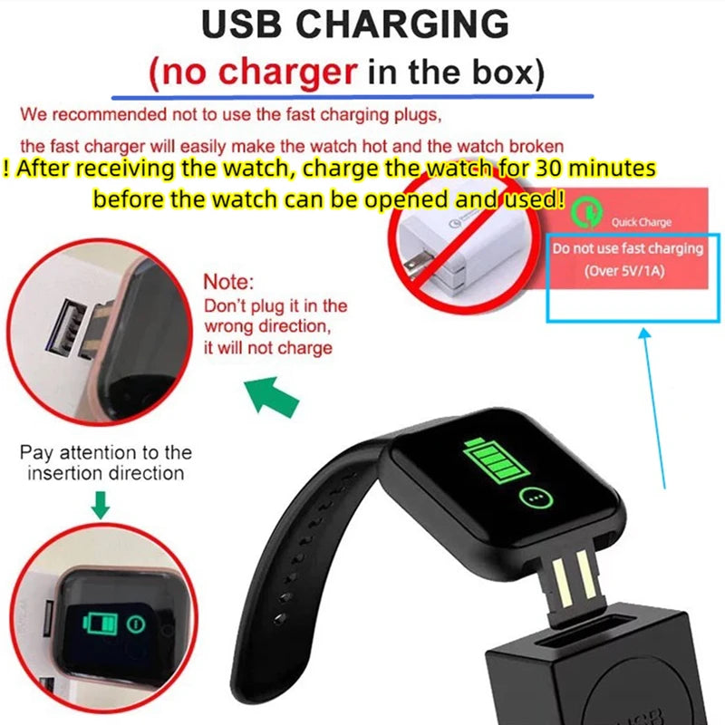 D13 Smart Watch Men Women 116 Plus Sports Mode Running Track Fitness Smart Band Message Reminder Smart Bracelet For Android IOS