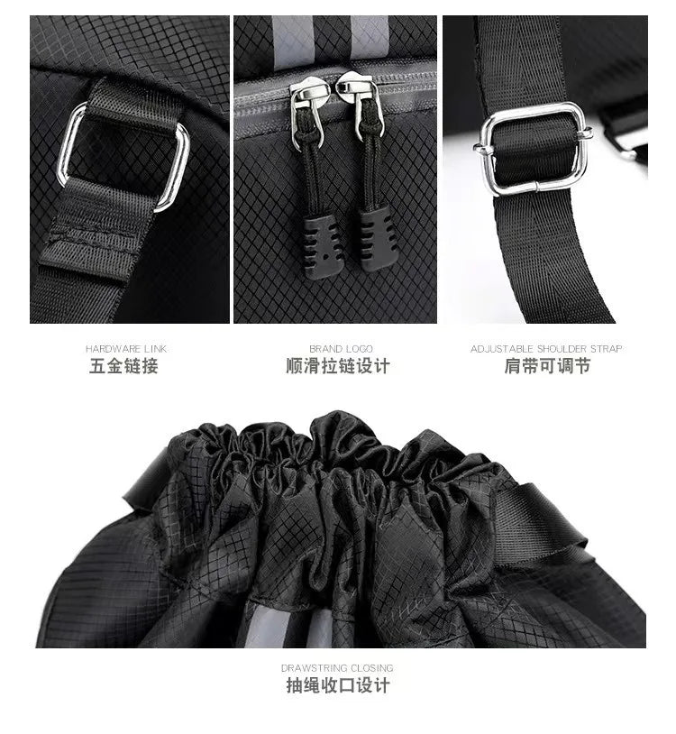 Sports must-have wet and dry separation swimming bag basketball football volleyball, shoes backpack bundle drawstring portable a