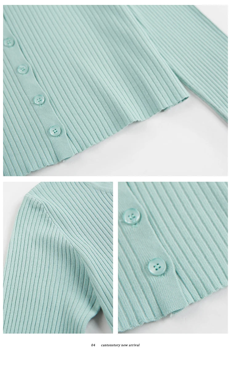 2025 Fashion Women Sweater Female Cardigan Thin Outerwear Short Short Design Sweater Long-sleeve Small Cape Blusa Feminina