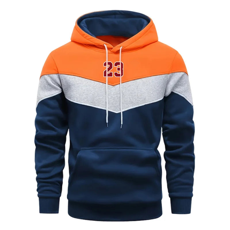 Fashion Mens Hoodies Print Casual Tricolor Sweatshirts Outdoors Sports Jogging Mens Clothing Autumn Winter Streetwear Tops 2025