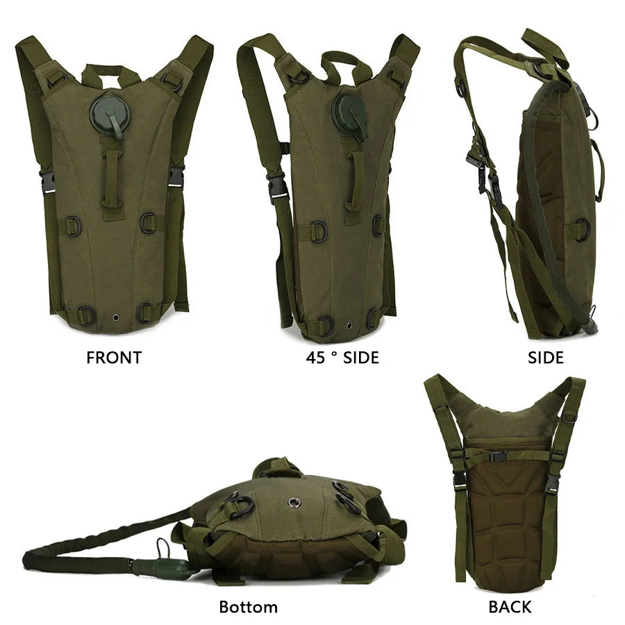 Sports backpack with 3L waterproof water bladder, suitable for running, jogging and cycling