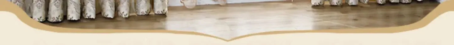 European-style Curtains Simple European Beige Living Dining Room Bedroom Two-story Full-shading Window Curtain Finished Product