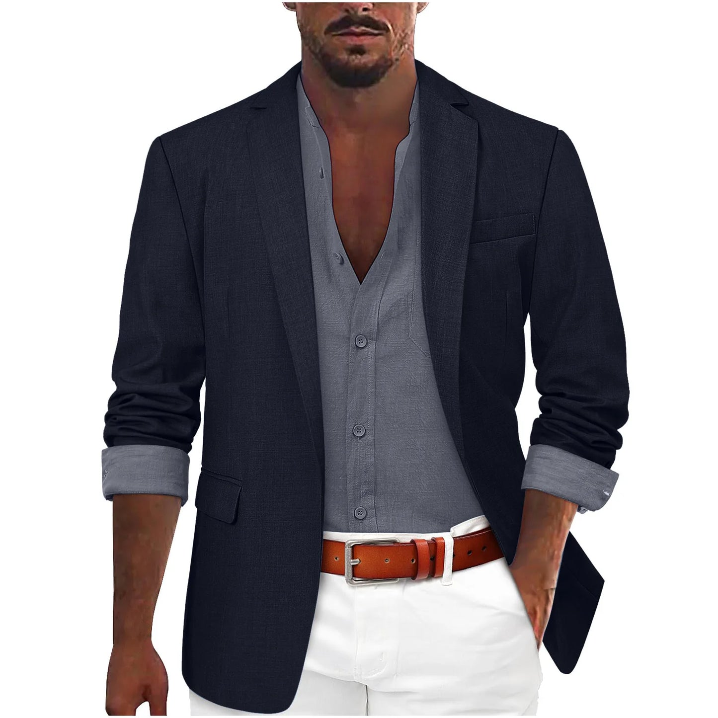 2025 Fashion Men's Clothing Business Casual Blazer Coats Classic Single Button Slim Fit Suit Jackets Elegant Gentleman Suit Tops