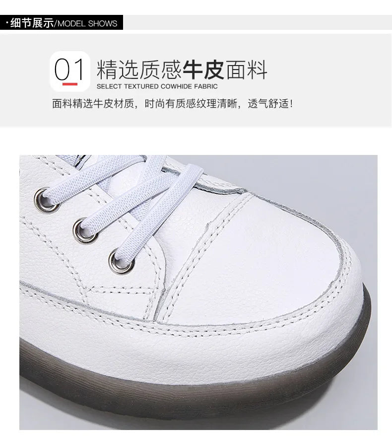 Genuine Leather Soft Sole Outdoor Summer Walking Vulcanized Shoes Women Jogging Sneakers Woman Flat Trainers Fitness Footwear