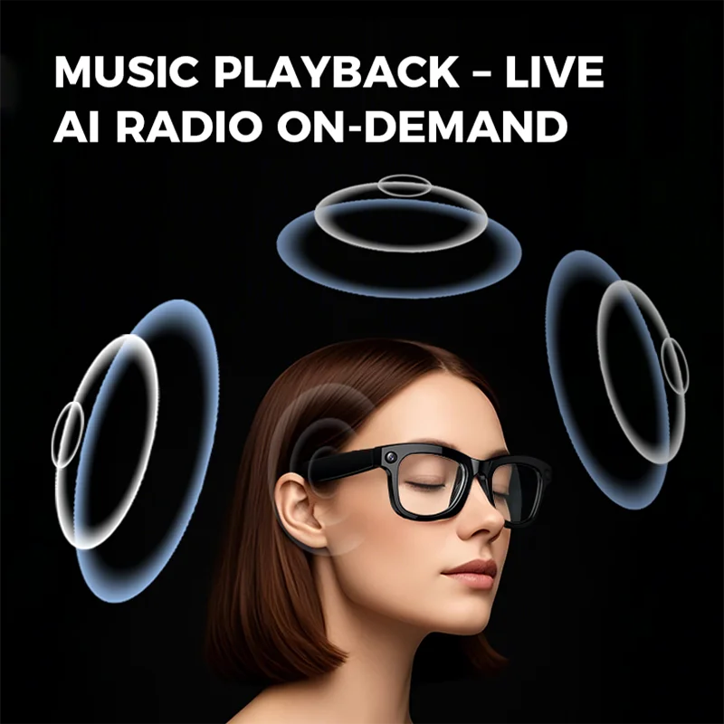 New Technology Bluetooth Call Smart Glasses 2025 Video Recording Camera Sunglasses VR Headset AI Translation Lens for Man Woman