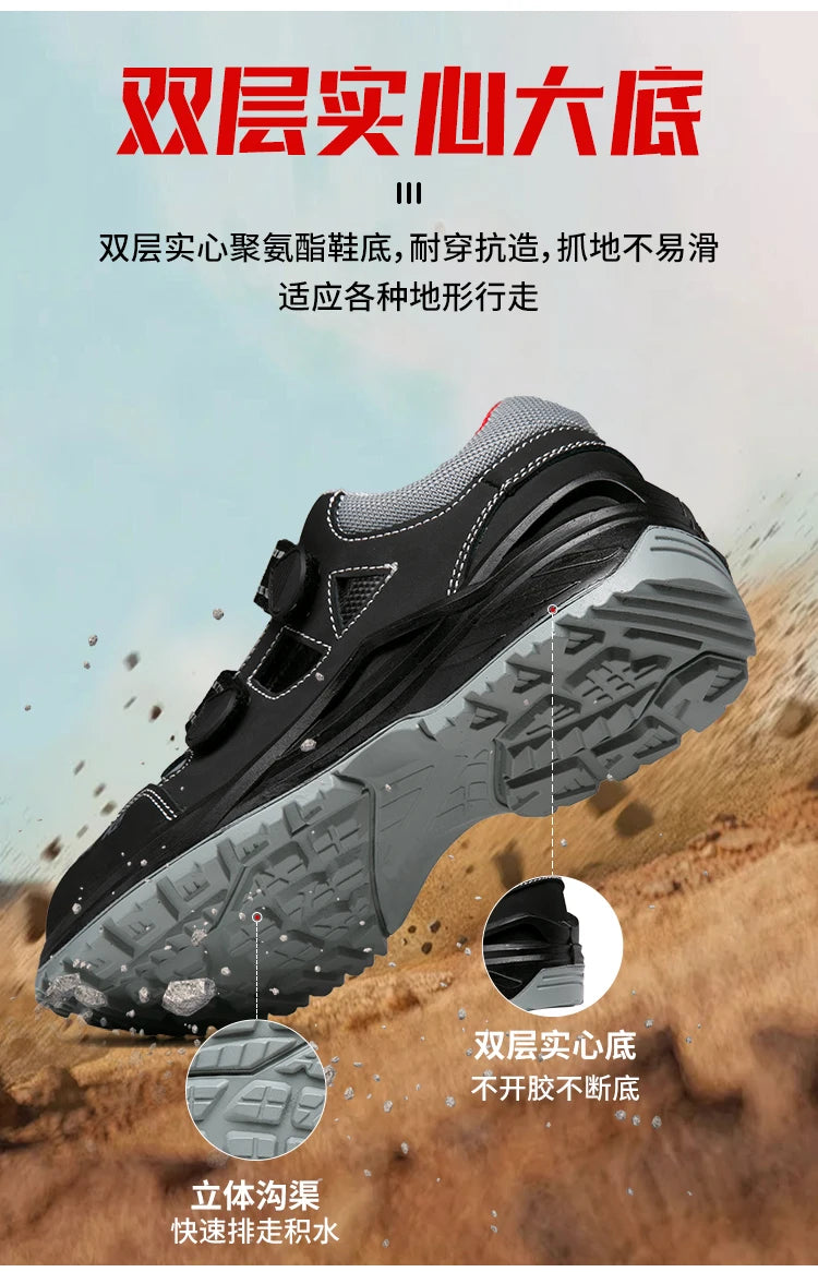 Summer Safety Shoes Men Construction Site Work Shoes Wear Resistant Anti Slip Breathable Sandals For Men Indestructible Shoes