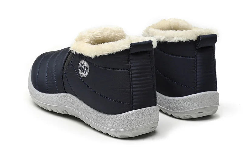 Women's Boots Women Winter Boots Warm Fur Winter Shoes For Women Snow Boots Lightweight Ankle Botas Mujer Black Combat Botines