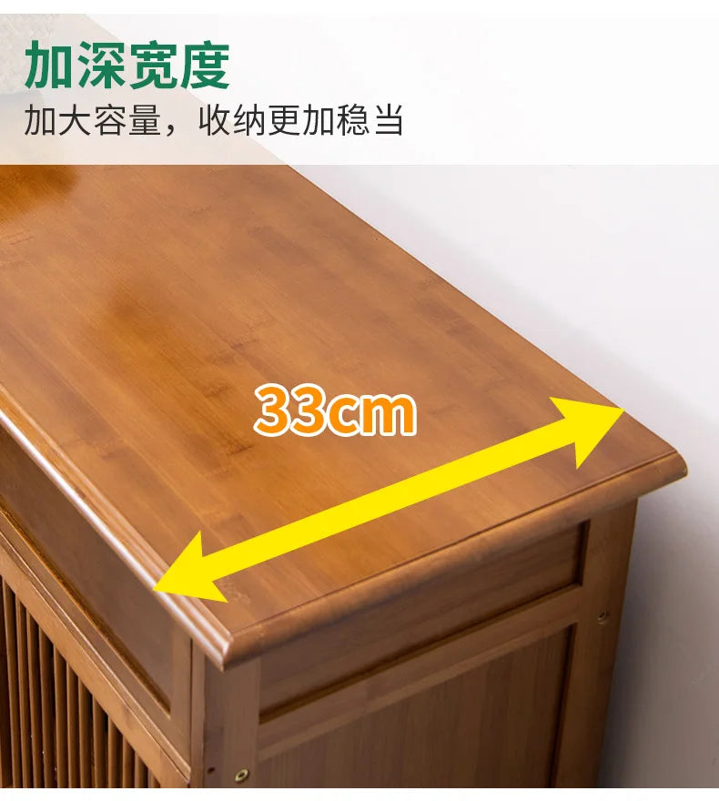 Household Dust-proof Shoe Cabinet Simple Shoe Rack Multi-layer Storage Rack Solid Wood Entrance Storage Storage Cabinet