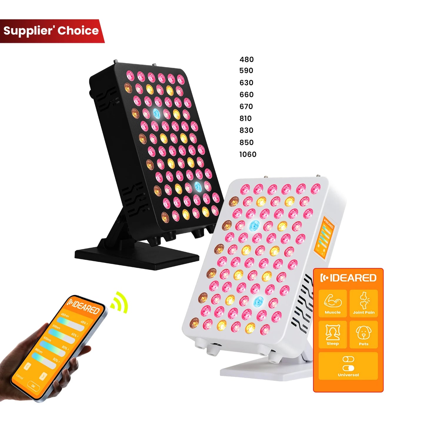 9Spectrum 5W Dual Chip Infrared Therapy Panel Light Lamp LED Home Light Therapy APP Controlled for Health And Wellness