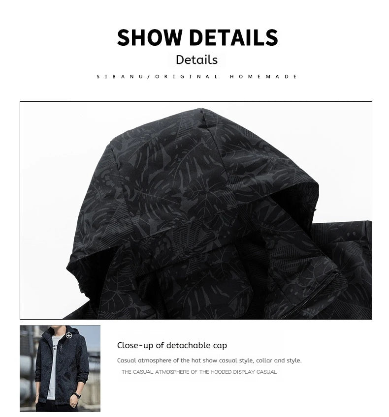 Sport Coat Men's New Style Casual Waterproof Outdoor Jacket for Spring Fashion Print Men's Clothing Outdoor Jacket for Men With