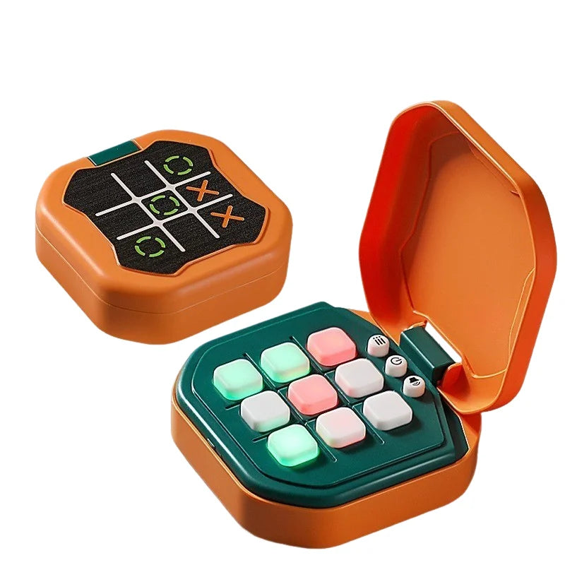New Kids Electronic Toys Tic Tac Toe Game Noughts and Crosses Game Memory Training Infinite Portable Travel Games for Kids Adult