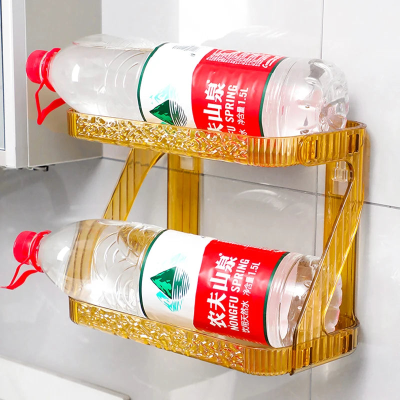 Bathroom Double Layer Cosmetics Storage Rack Toilet Hangable Cosmetic Storage Shelf Washstand Desktop Skincare Storage Organizer