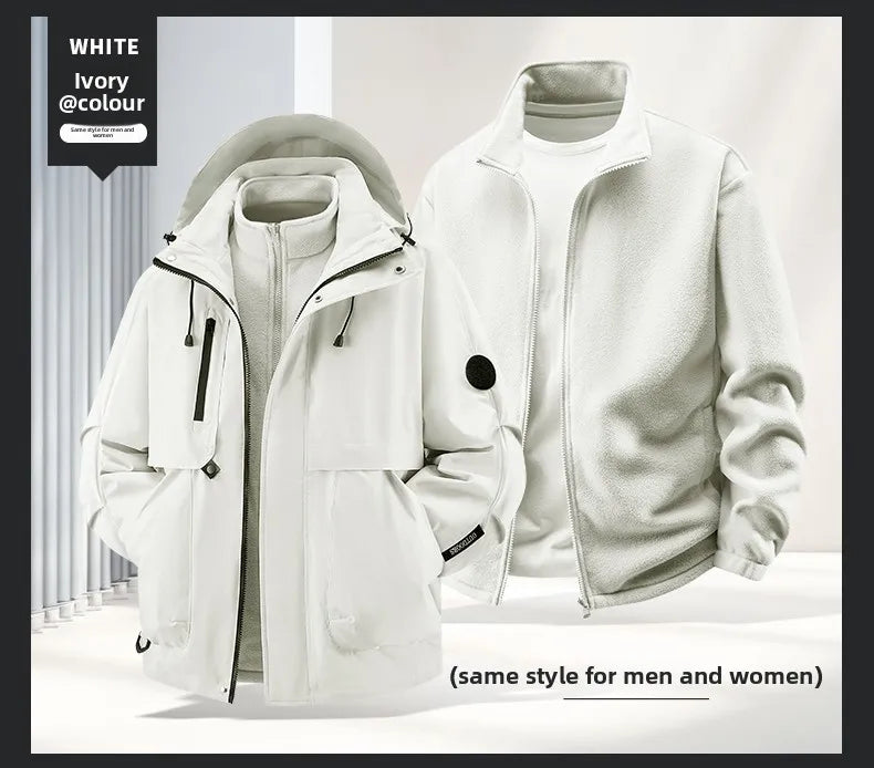 Jacket men's jacket jacket autumn and winter jacket three-in-one outdoor sports jacket fleece jacket inner jacket jacket