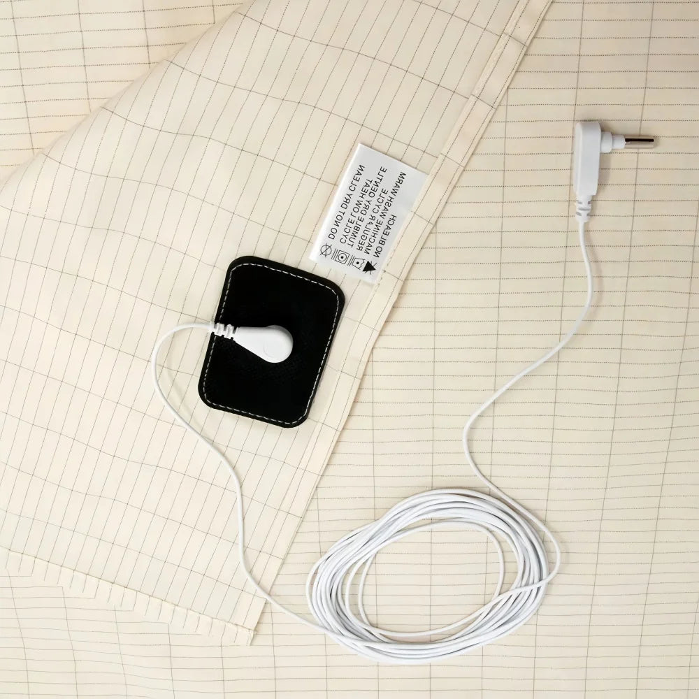 Grounding Sheets King Size - Organic Cotton and Silver Fiber, Grounding Fitted Sheet Wellness Sleep