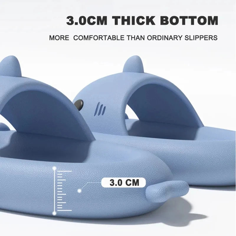 Fashion Women Shark Slippers Removable Fins Slides Indoor EVA Light Sandals Beach Couple Outside Men Shark Flip Flops