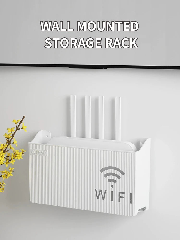 Home Router Storage Box, Wireless WIFI, TV Set-Top Box Wall Mounted Storage Rack, For Living Room, Bedroom Sorting Storage