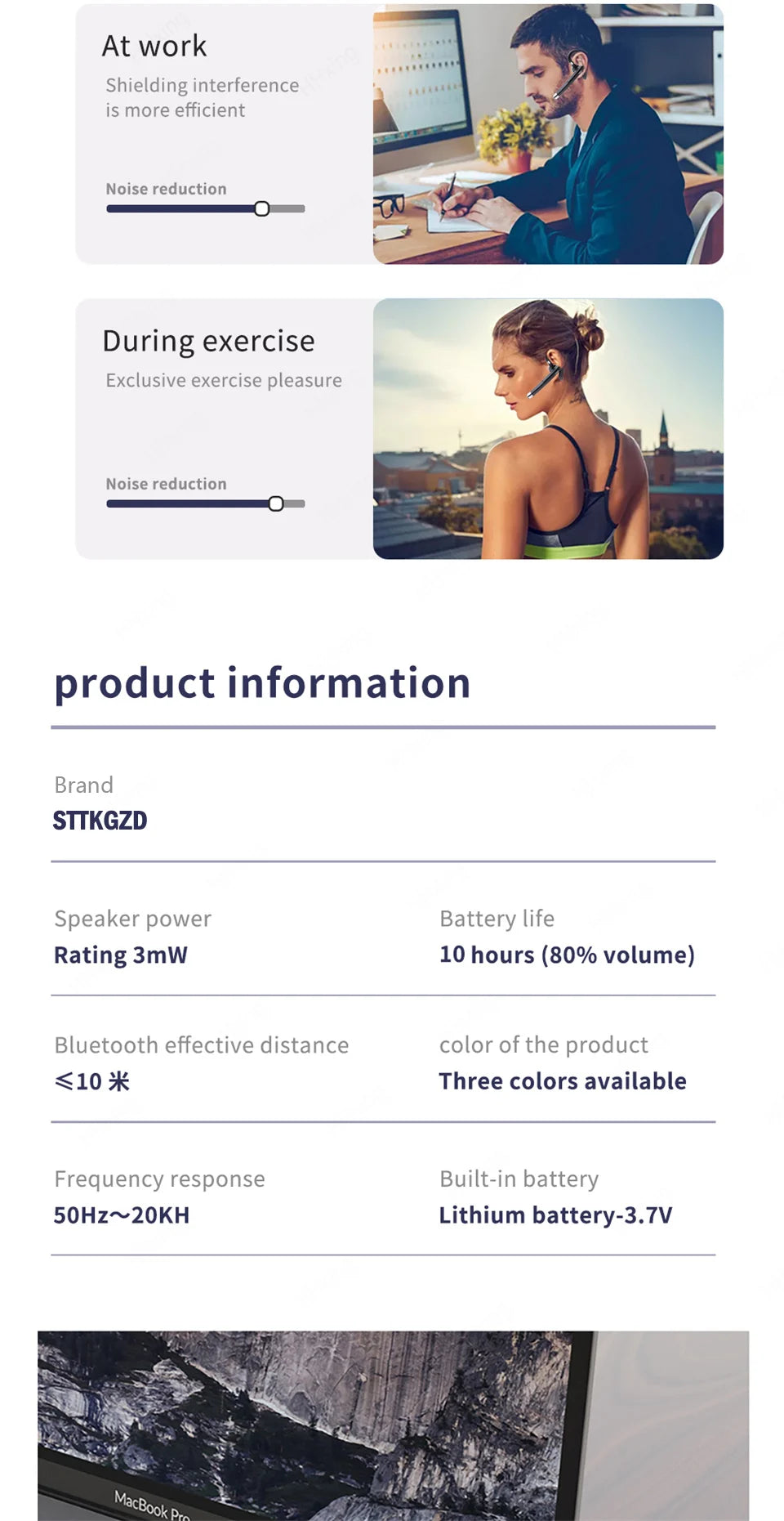 Wireless Headphones Bluetooth Headset With Microphone Earphones  Handsfree Noise Canceling Audifonos Talking Business Driving