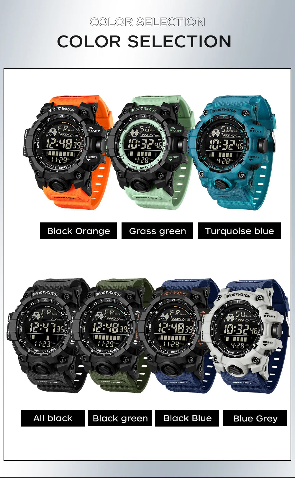 SANDA Outdoor Sports Men Watch Waterproof LED Analog Digital Show Multifunction Big Dial Electronic Wristwatch G style Male Cloc