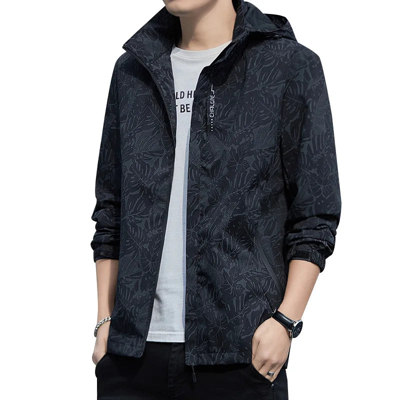 Sport Coat Men's New Style Casual Waterproof Outdoor Jacket for Spring Fashion Print Men's Clothing Outdoor Jacket for Men With