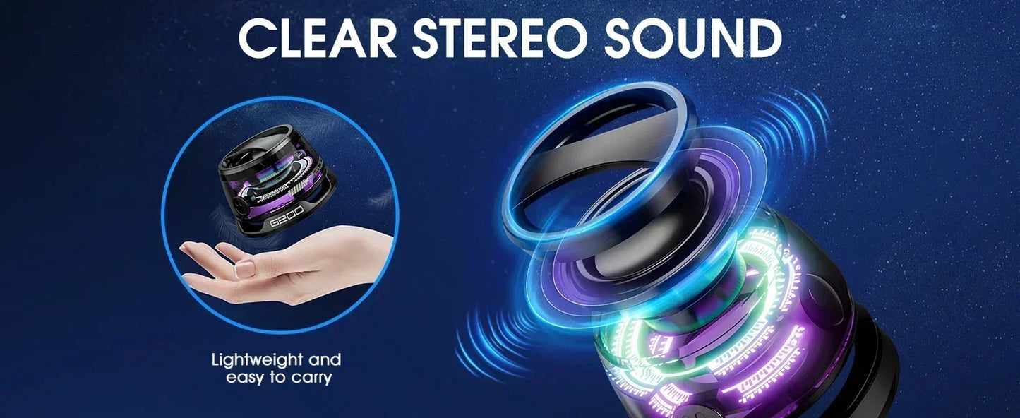 Bluetooth Speaker Portable G200 RGB Lighting Magnetic Speaker BT5.3 Mini Sound Box 7 Hours Playback Phone Holder