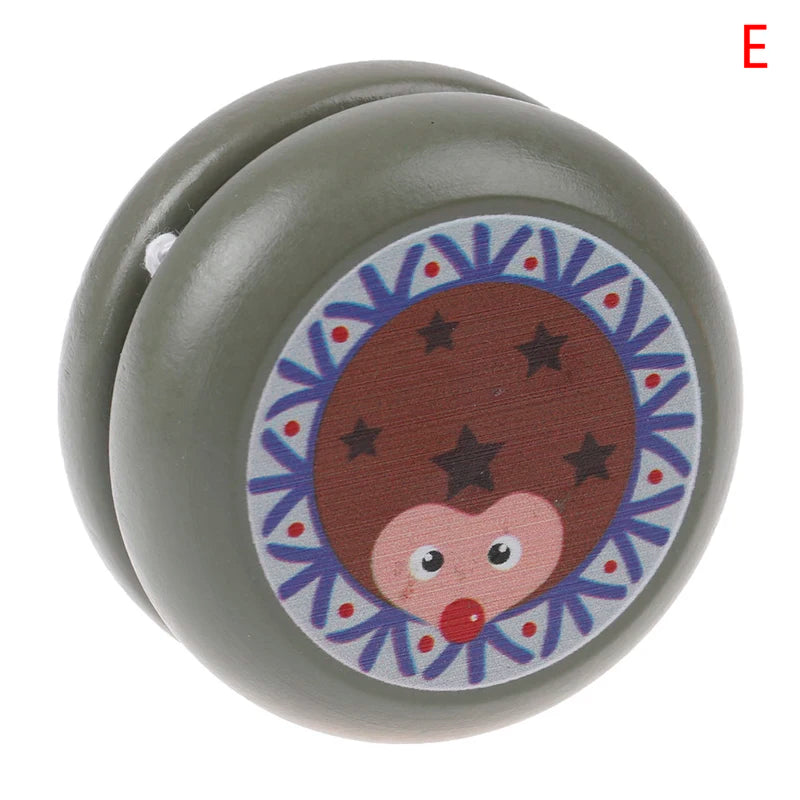 Children Yoyo Ball Cute Animal Prints Wooden Yoyo Toys Fox Owl Hedgehog Snails Toys Kids Yo-Yo Creative Yo Yo Toys For Fun