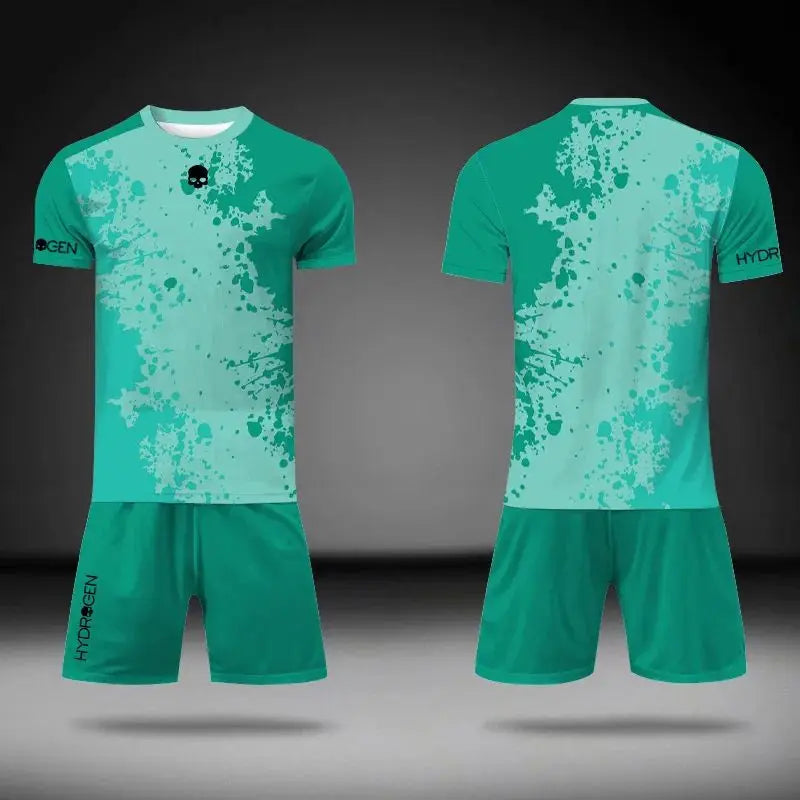 Summer Breathable Sports Two-Piece Outfits: T-Shirt and Shorts Set Suitable for Outdoor Tennis, Badminton, and Basketball