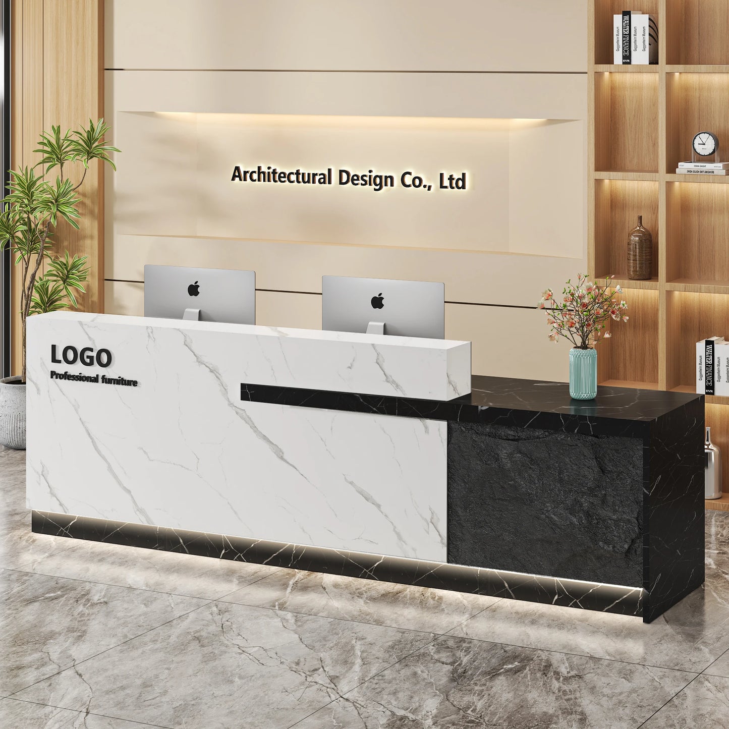 Kitchen Counter Reception Desks Decorations Display Beauty Salon Reception Desks Small Mostrador Negocio Commercial Furniture