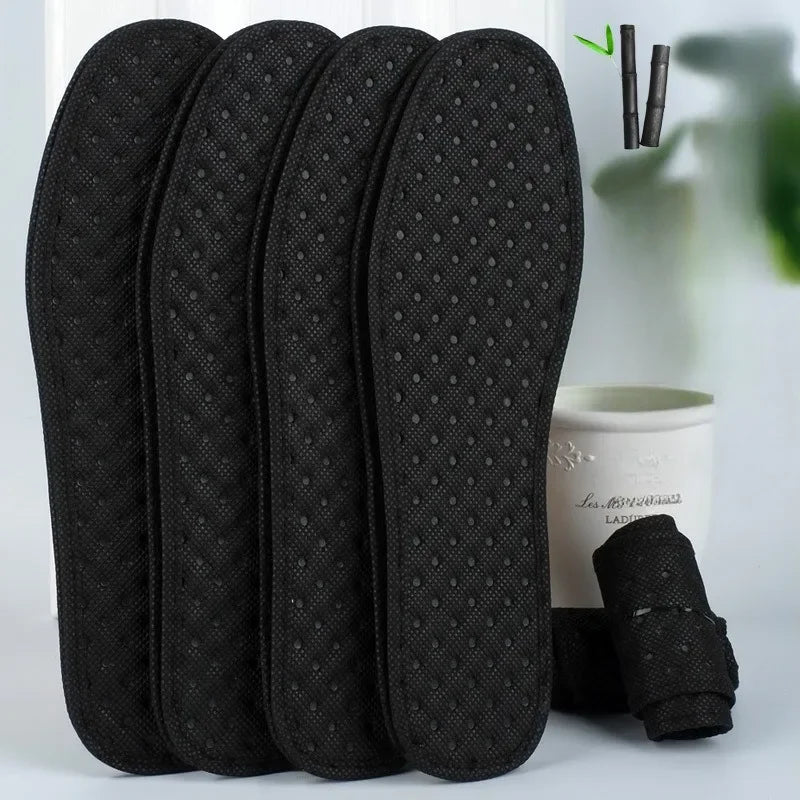 2/20pcs Bamboo Charcoal Deodorant Insoles Mesh Breathable Absorb-Sweat Shoe Pads Men Running Sport Insert Light Weight Insole