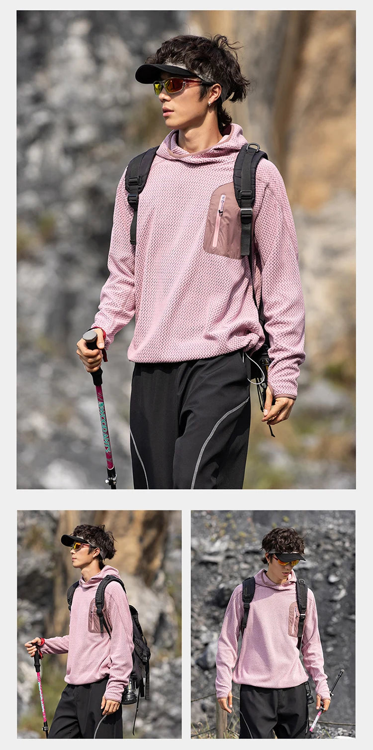 Outdoor Sport Hoodie Men Women Loose Casual Lightweight Warm Pullover Hooded Sweatshirts Couple Autumn Winter Hoody Tops