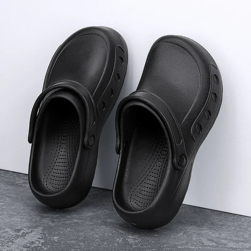 2025 Men's Casual Outdoor EVA Injection Molded Anti Slip Slippers Outsole Comfortable Garden Cloth Waterproof Sandals Size 39-48