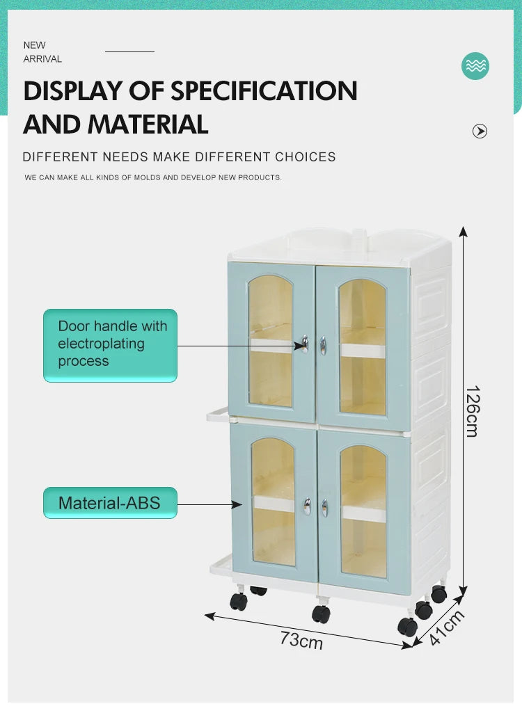 Home bedroom removeable Storage Organizer, Book Shelf, DIY Plastic Closet Cabinet