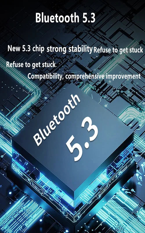 Headset With Microphone Bluetooth 5.3 Ear Clip Headphone TWS Wireless Earphone Single In-Ear HD HiFi Stereo Touch Control Sports